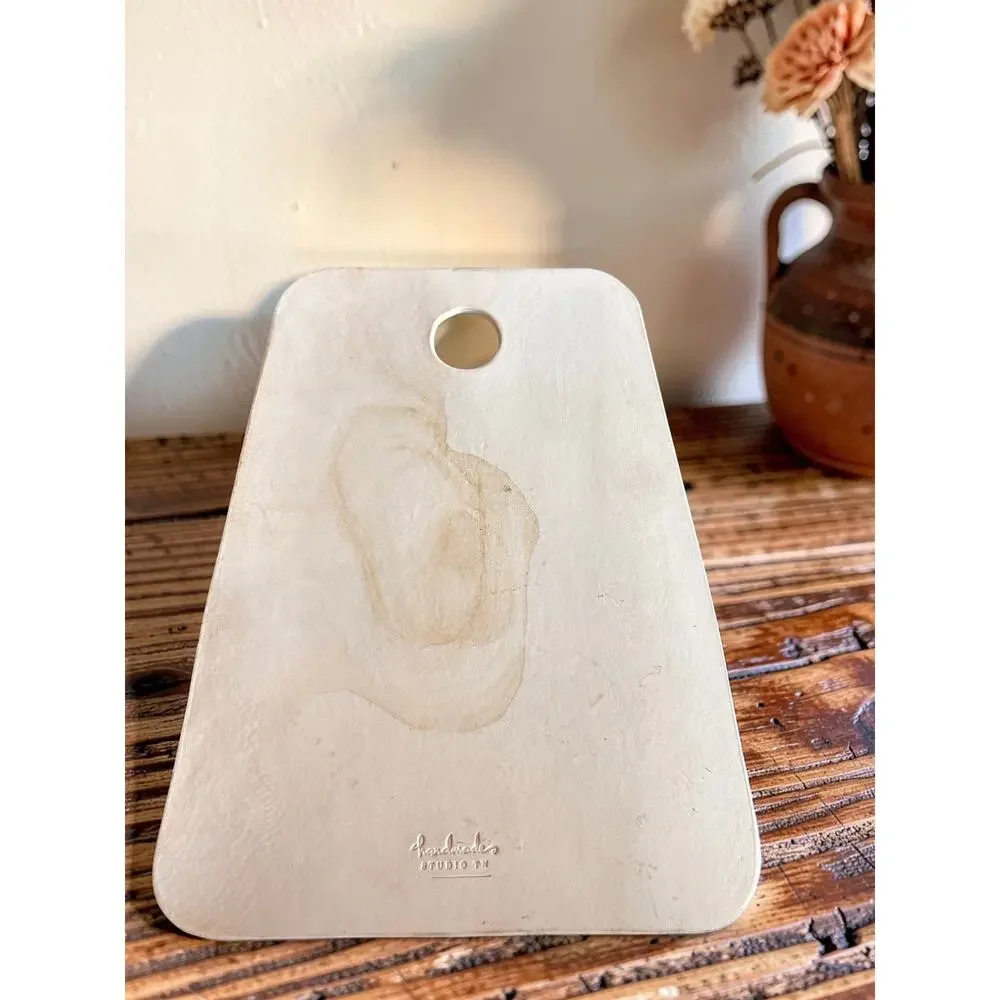 Handmade Studio TN Ceramic Cutting Board | Embossed Floral Kitchen Decor